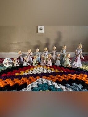 Vintage Enesco Growing up Girls Birthday Figurine Set/Baby-10, 12, 13, 14, 16